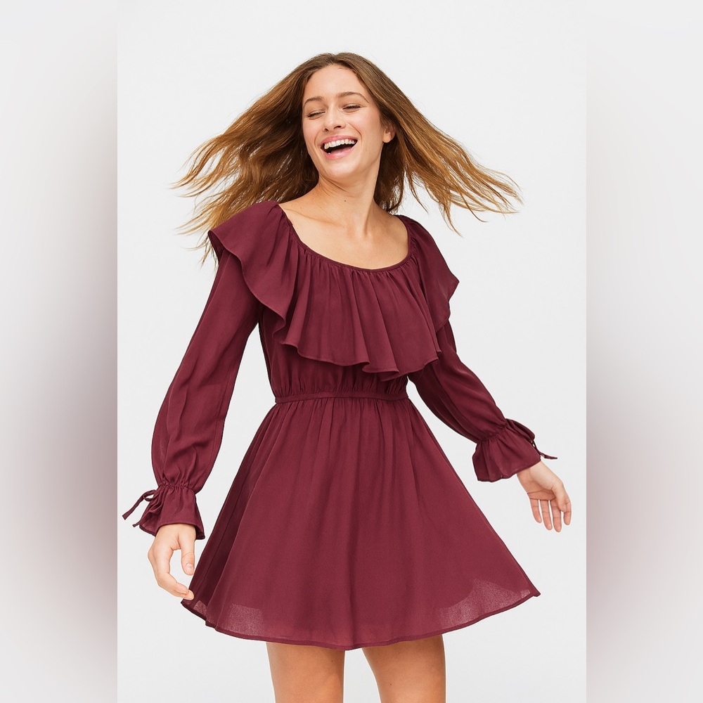 Band of Gypsies Plum Color Blousy Sheer Top for over a dress Size M BJ2